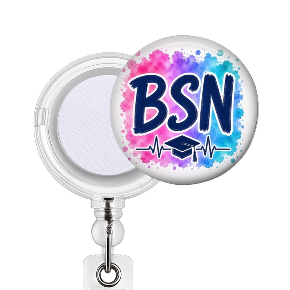 BSN Badge Reel & Topper Nursing Student RN Graduate Nurse Nursing School Gift